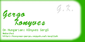 gergo konyves business card